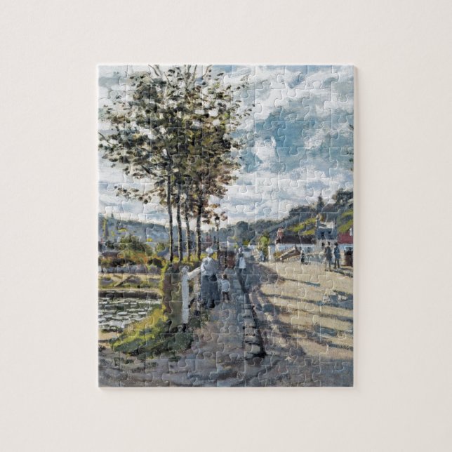 Överbrygga på Bougival vid Claude Monet Pussel (Vertikal)