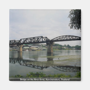 Överbrygga på floden Kwai, Kanchanaburi, Thailan Magnet