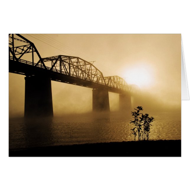 Överbrygga på gryning hälsningskort (Framsidan Horizontal)