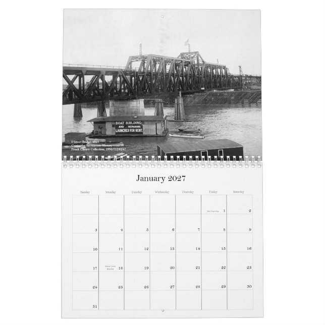 Överbryggar av Sacramento County Kalender (Jan 2027)