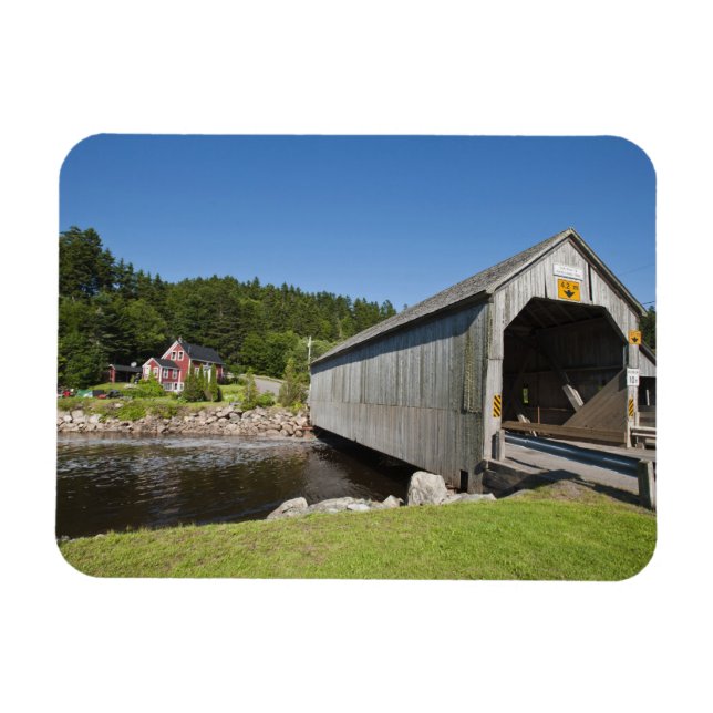 Överbyggd bro över Irish River, St. Martins, Ny Magnet (Horisontell)