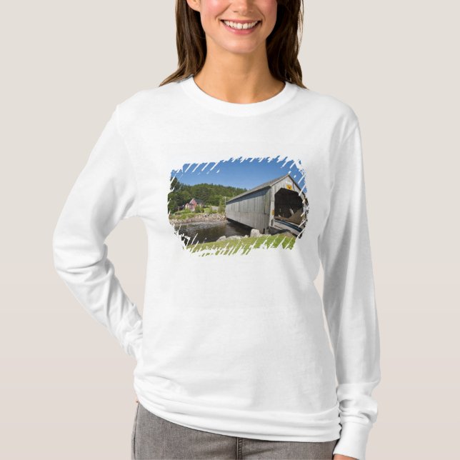 Överbyggd bro över Irish River, St. Martins, Ny Tee (Framsida)