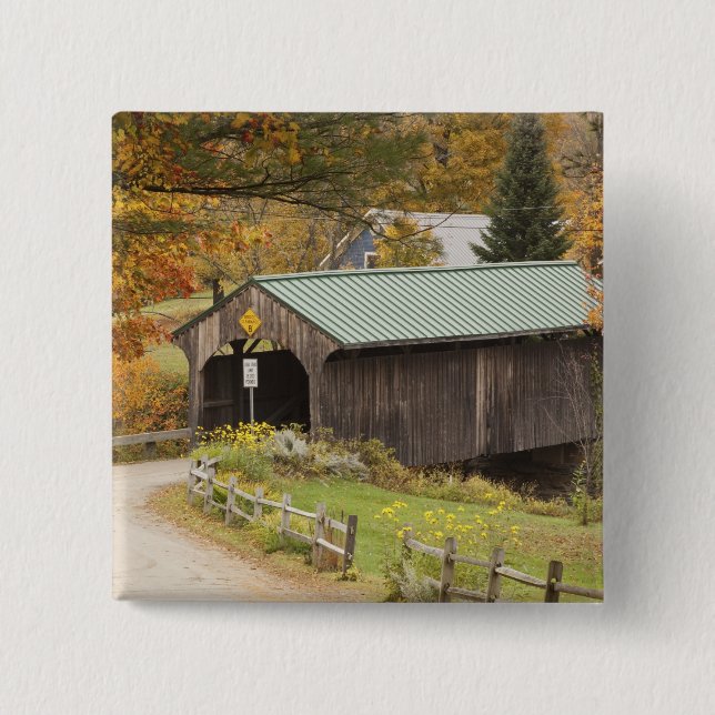 Överbyggd bro, Vermont, USA Knapp (Framsida)