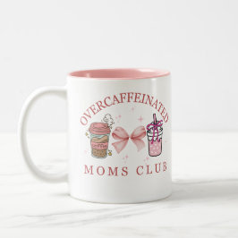 Overcaffezed mamma klubb Två-Tonad mugg