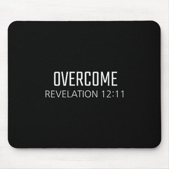 Overcome - Revelation 12_11 Bible Religious Verse  Musmatta (Framsidan)