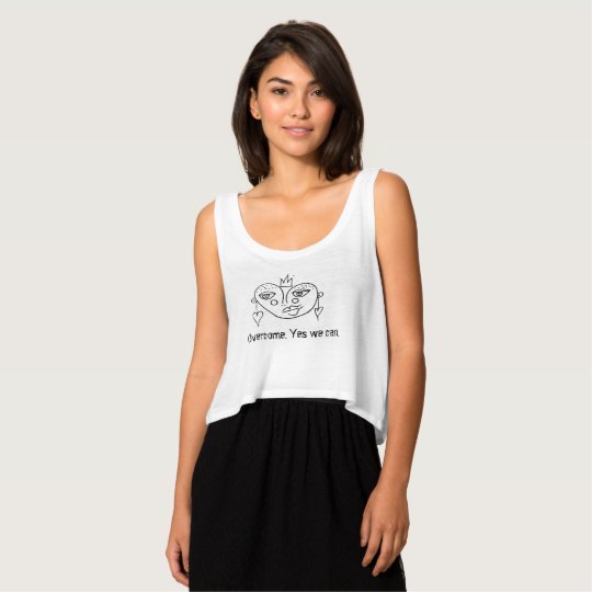 Overcome Yes we Can! Tank Top Med Flowy Crop