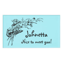 Överdådig Retro blom- visning med namn och text