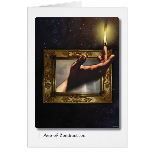 Överdängare av förbränning hälsningskort (Framsidan)