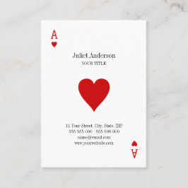 Överdängare av hjärtavisitkorten visitkort