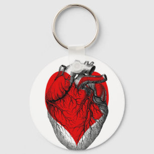 Överdängare av hjärtor Keychain Nyckelring