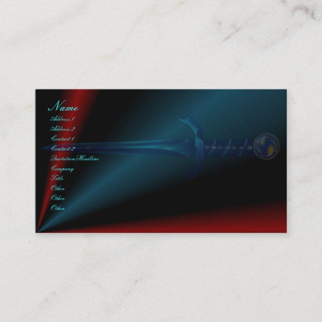 Överdängare av hjärtor och dolkvisitkorten visitkort (Framsida)