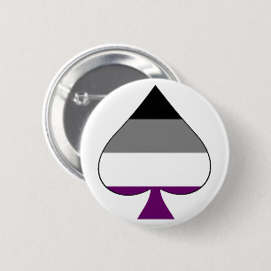 "Överdängare av spadar" - Asexual pride klämmer Knapp
