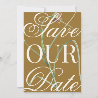 Överdimensionerad Vintage Blommig Spara Datum Inbjudningar