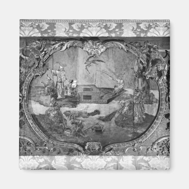 Överdörrspanel med kinesiska subjekt, c.1730 magnet (Framsidan)