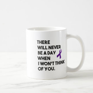 Overdose Awareness Purple Ribbon Think Of You  Kaffemugg