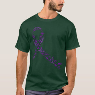 Overdose Awareness Ribbon Purple Drug Addiction Re T Shirt