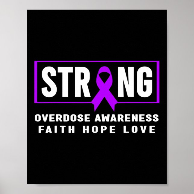 Overdose Strong - Addiction Awareness  Poster (Framsidan)
