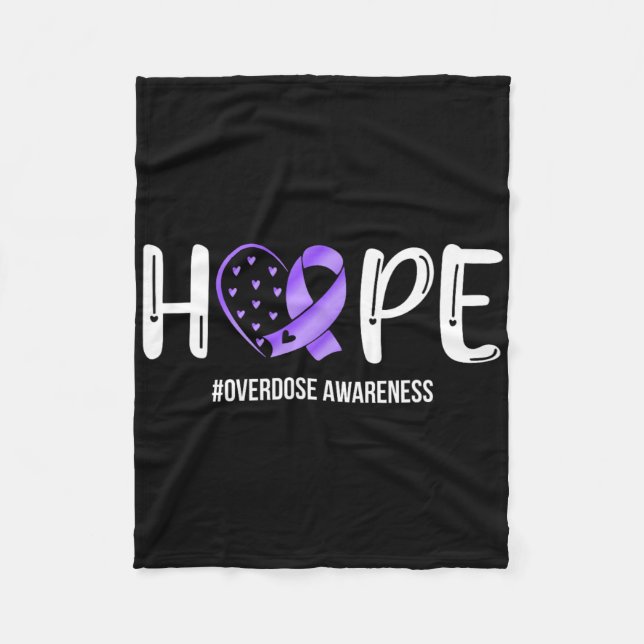 Overdose Warrior Hope Support Squad Överdosmedvete Fleecefilt (Framsidan)