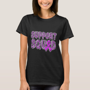 Överdosering av Ribbon Leopard Print Support Squar T Shirt