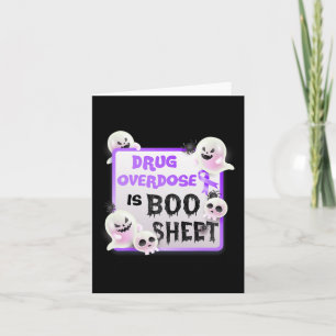 Överdosering av roligt Boo Halloween Ghost är Boo Kort