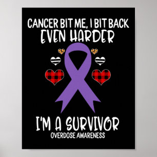 Överdosering Bit I Bit Harder Jag är Survivor Awar Poster