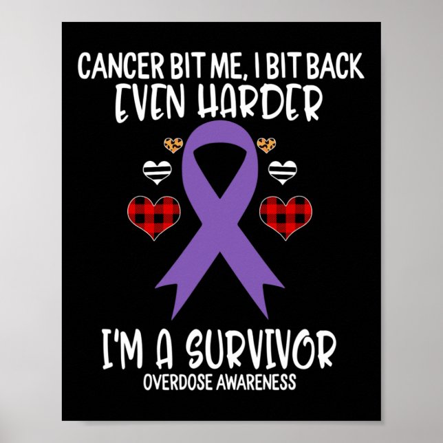 Överdosering Bit I Bit Harder Jag är Survivor Awar Poster (Framsidan)