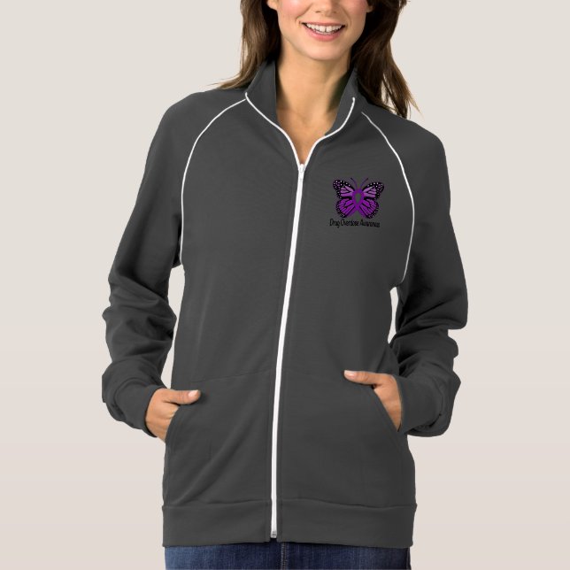 Överdosering med Butterfly Awareness Ribbon Tee Shirt (Framsida)