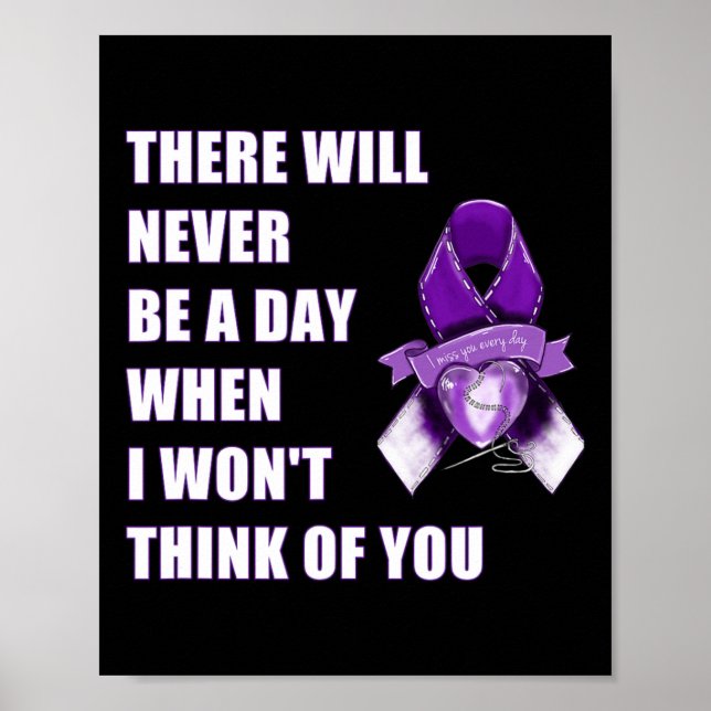 Överdosering Medvetandehetsdag 31 augusti Lila Poster (Framsidan)
