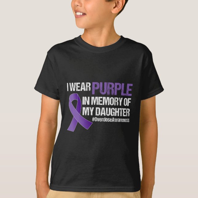 Överdosering Medvetenhet i Bärans Lila för min dot T Shirt (Framsida)