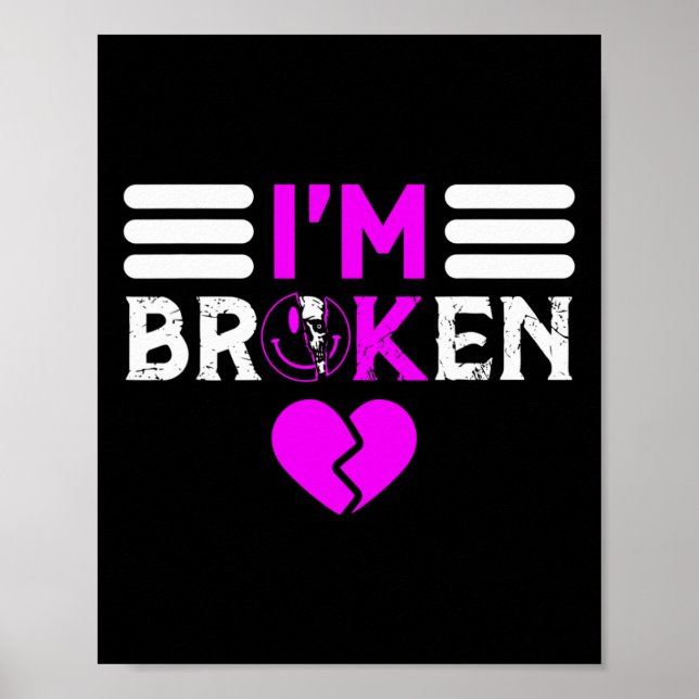 Överdosering Medvetenhet om att jag är OK Broken L Poster (Framsidan)