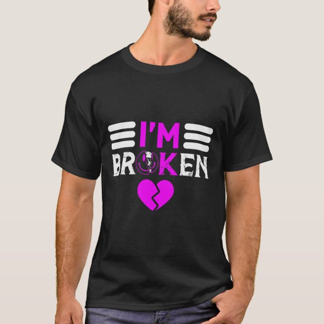 Överdosering Medvetenhet om att jag är okej Broken T Shirt (Framsida)