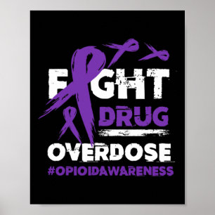 Överdosering Ribbon Opioid överdosering vid överdo Poster