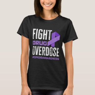 Överdosering Ribbon Opioid överdosering vid överdo T Shirt