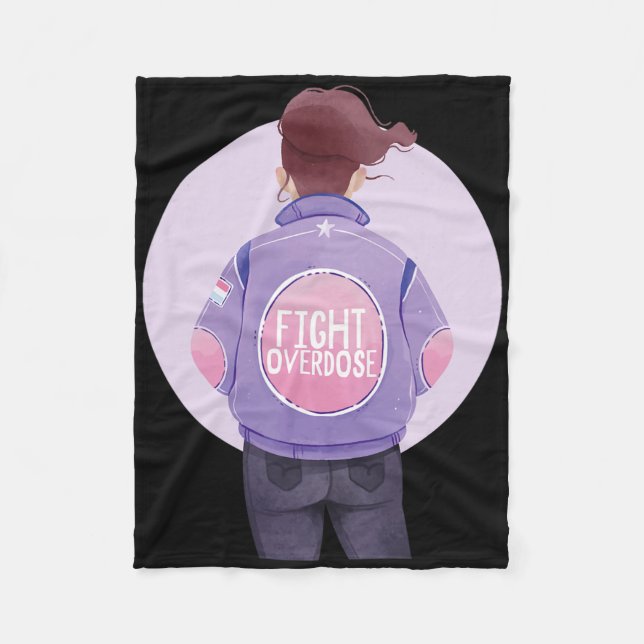 Överdosering Ribbon Överdosering Awaren vid Lila Fleecefilt (Framsidan)