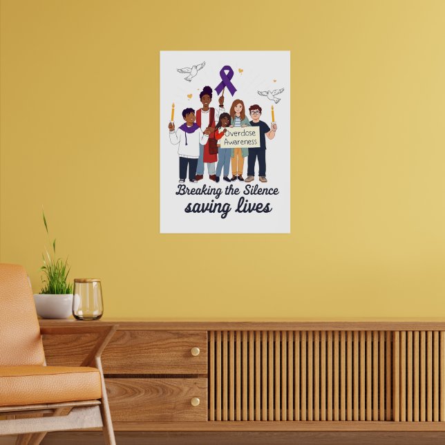 Överdosmedvetenhet - Bryter tystnaden  Poster (Vardagsrum 2)