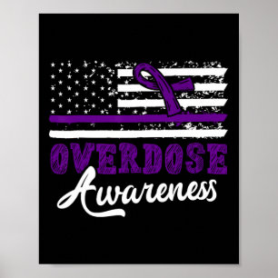 Överdosmedvetenhet Lila band Drogmissbruk 29 Poster