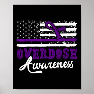Överdosmedvetenhet Lila band Drogmissbruk 29 Poster