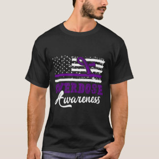 Överdosmedvetenhet Lila Band Drogmissbruk 29 T Shirt