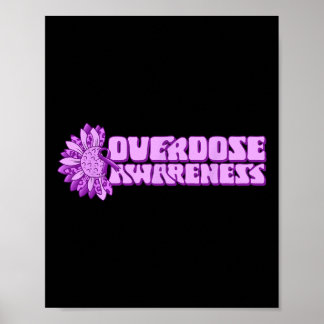 Överdosmedvetenhet Lila Band Drogmissbruk 32 Poster