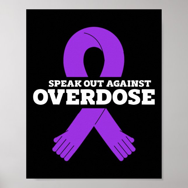 Överdosmedvetenhet Lila Band Drogmissbruk 95 Poster (Framsidan)