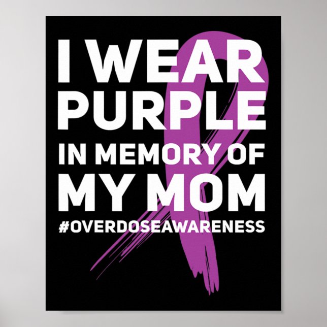 Överdosmedvetenhet Minne Av Mamma Lila Band  Poster (Framsidan)