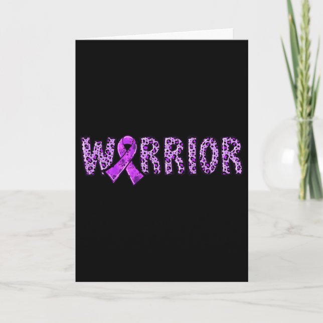 Överdosmedvetenhet Warrior Lila Band Leopard P Kort (Framsida)