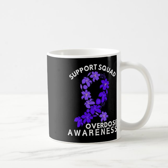 Överdosmedvetenhets månad stöd Purple Squad Kaffemugg (Höger)