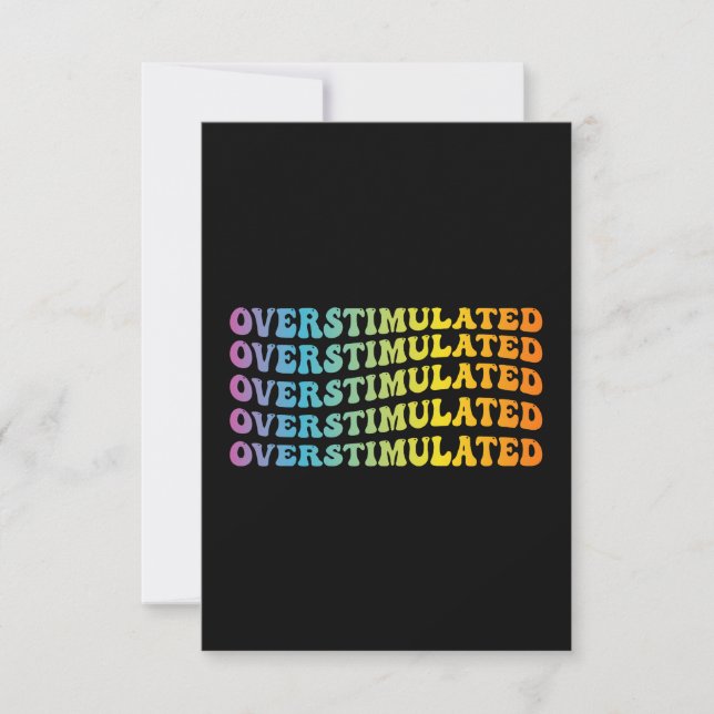 Överdriven ADHD-medvetenhet Flagga Neurodivergent Tack Kort (Framsida)