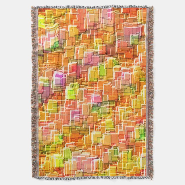 Överdriven  av präglade kvadratiska täckskikt filt (Framsidan Vertikal)