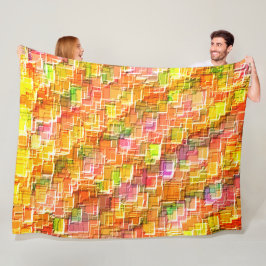 Överdriven  av präglade kvadratiska täckskikt fleecefilt