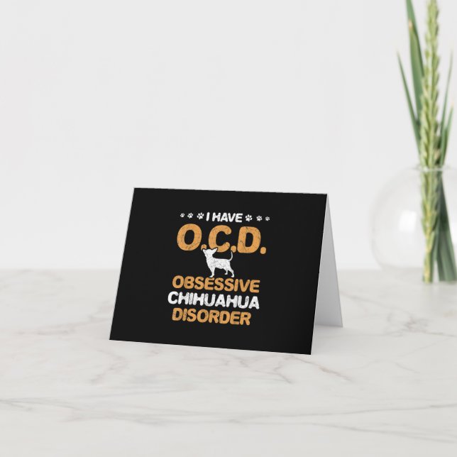 Överdriven Chihuahua Disorder Chihuahua Anteckningskort (Framsida)