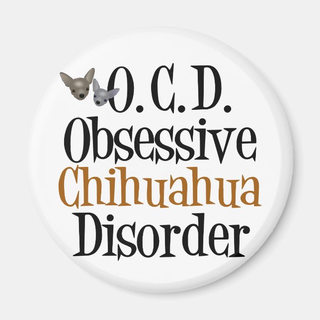 Överdriven Chihuahua Magnet (Framsidan)