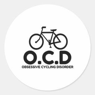 Överdriven cykling runt klistermärke