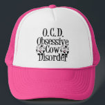 Överdriven kolebesvär keps<br><div class="desc">I kärlek kor. Cute Black and white ko-gåva. Jag är OCD för lustig ko presenter.</div>